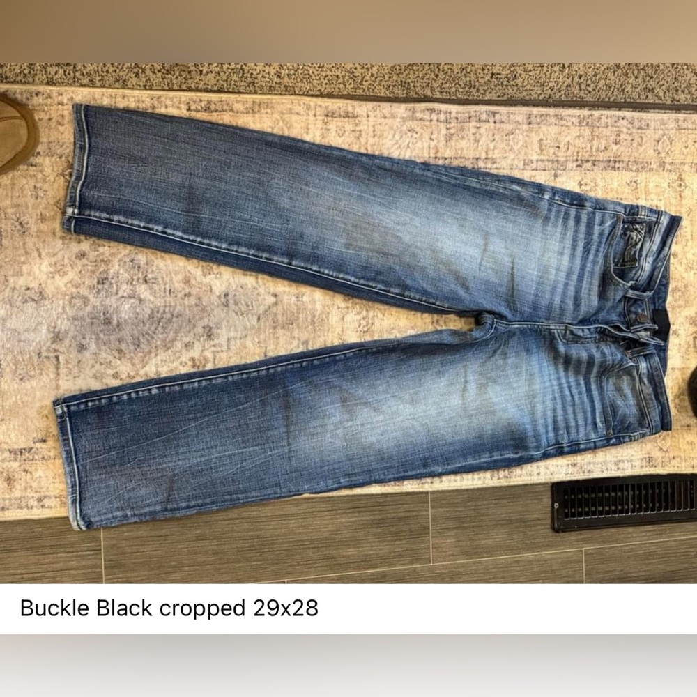 Buckle black crop jeans, 29, brand new, medium denim